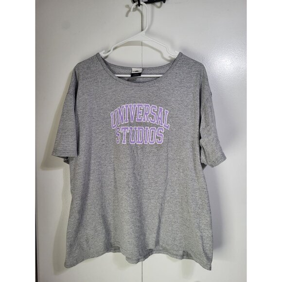 Universal Studios Tops - UNIVERSAL STUDIOS Women's XL Boxy Graphic T Shirt Souvenir Gray Purple SZ XL